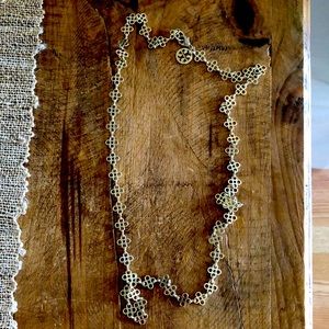 Long chain tory burch necklace